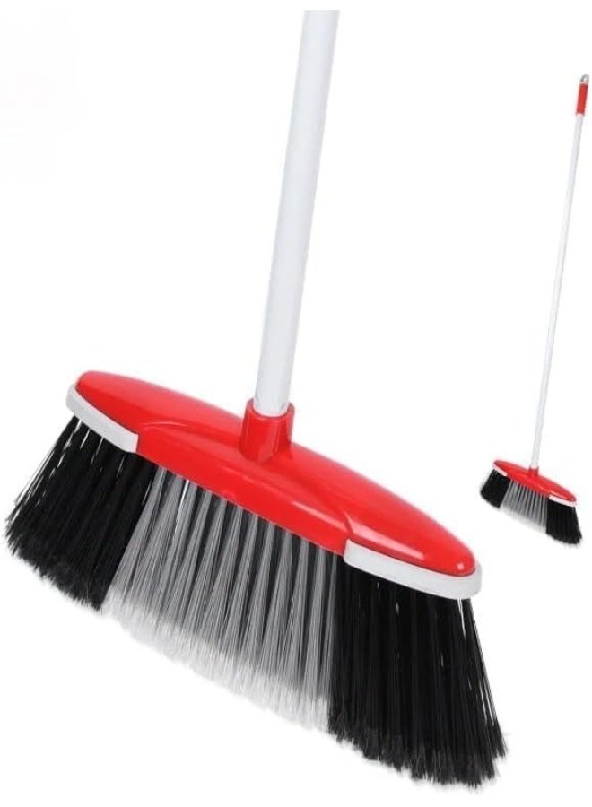 مكنسة زاوية تجارية ومنزلية بمقبض طويل - تنظيف فعال للمطبخ، والجراج، والفناء، والساحة، والمكتب - شعيرات متينة لجميع أنواع الأرضيات - Image 1